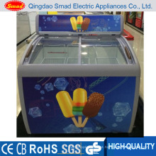 Porta de Vidro Ice Cream Display Freezer com ETL (XS-260YX)